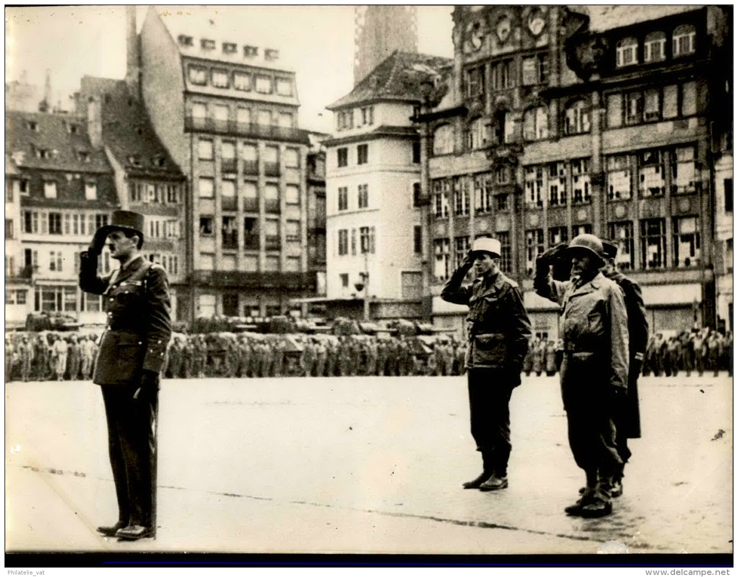 Libération De Strasbourg (Nov 1944) - Tirage Photo Originale - 24 (L) X 18 (H) - Au Coeur De L'histoire - Lot 15677 - Guerre, Militaire