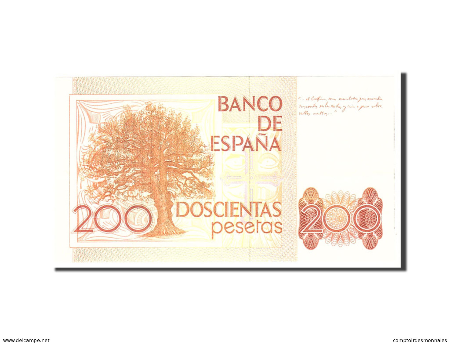 Billet, Espagne, 200 Pesetas, 1980, 1980-09-16, KM:156, SPL - [ 4] 1975-… : Juan Carlos I