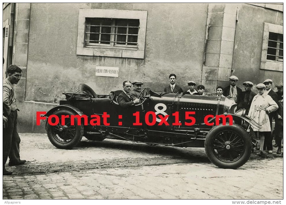 Reproduction D'une Photographie D'une Bentley Numéro 8 De 1929 - Other & Unclassified