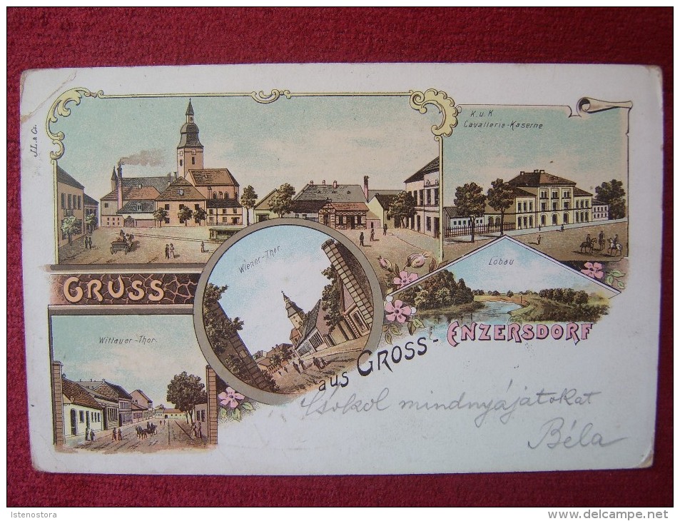 AUSTRIA / GANSENDORF - GROSS ENZERSDORF / LITHO - K.U.K.KASERNE / 1899 - Gänserndorf