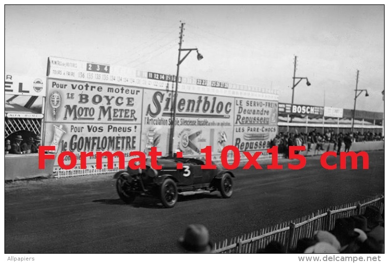 Reproduction D'une Photographie D'une Bentley Numéro 3 Aux 24 Heures Du Mans De 1928 - Other & Unclassified