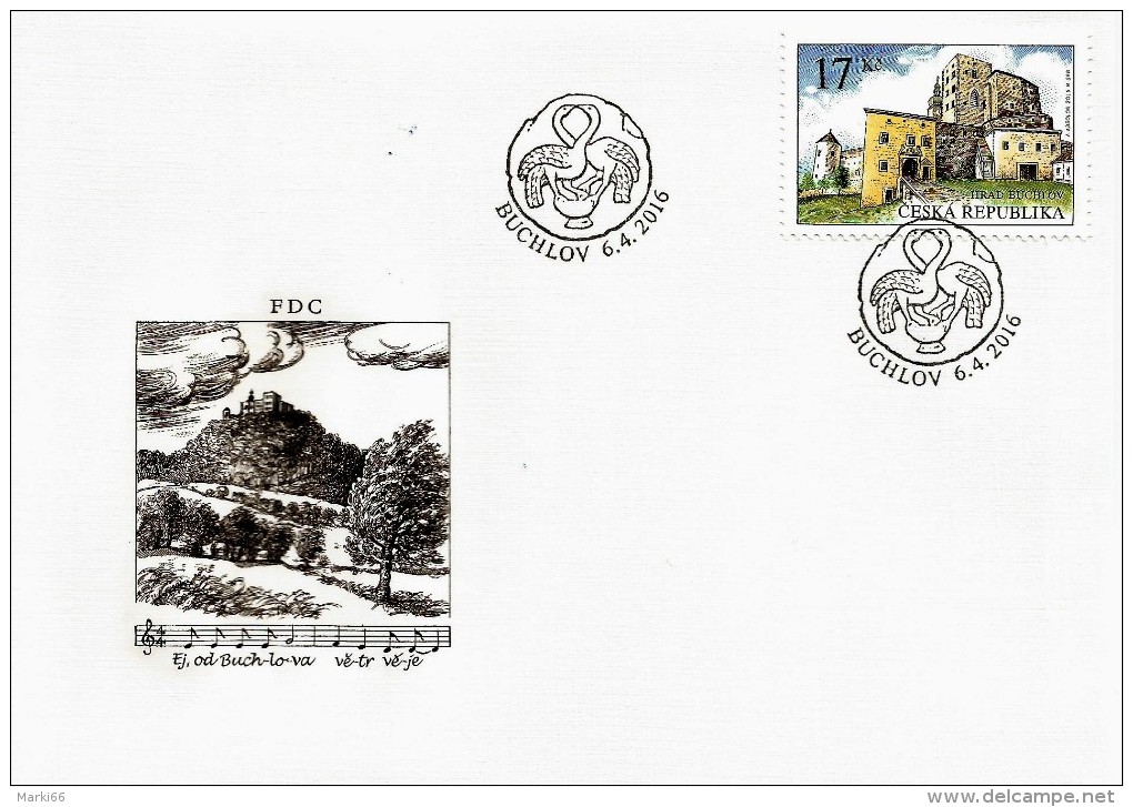 Czech Republic - 2016 - Beauties Of Our Country - Buchlov Castle - FDC (first Day Cover) - FDC