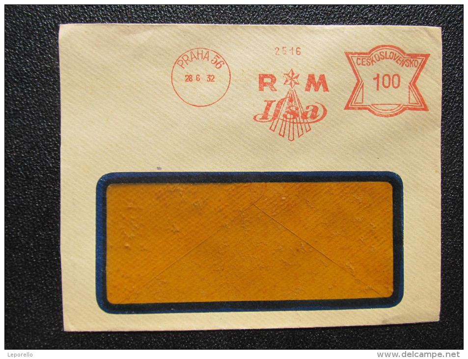 Brief Frankotype Postfreistempel Praha 56 RM Ilsa 1932 /// S8470 - Briefe U. Dokumente
