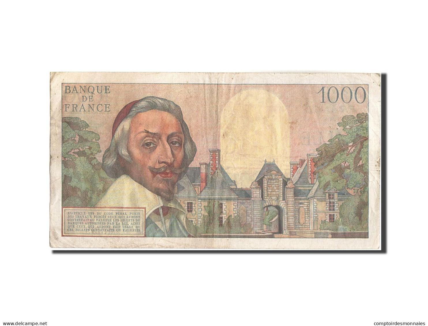 Billet, France, 1000 Francs, 1 000 F 1953-1957 ''Richelieu'', 1957, 1957-09-05 - 1 000 F 1953-1957 ''Richelieu''