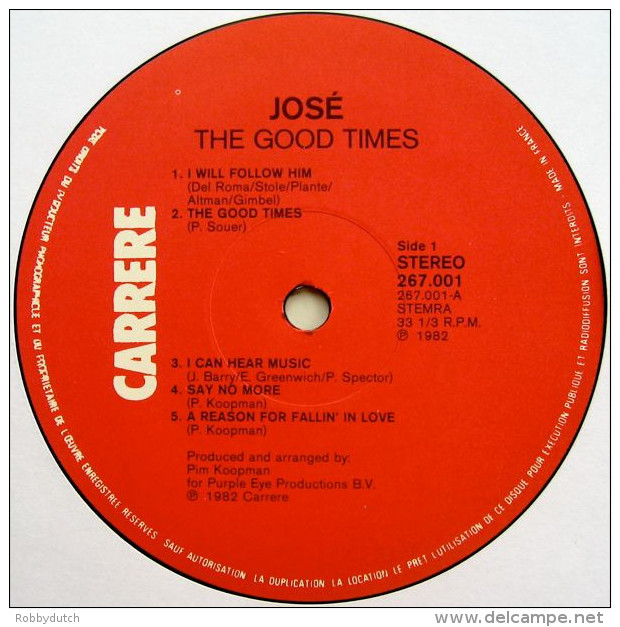 * LP *  José - The Good Times (Holland 1982 EX-!!!) - Disco, Pop