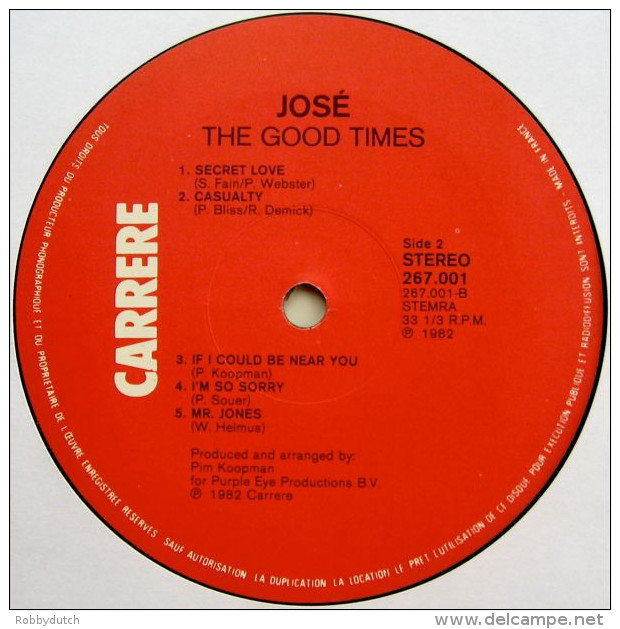 * LP *  José - The Good Times (Holland 1982 EX-!!!) - Disco, Pop