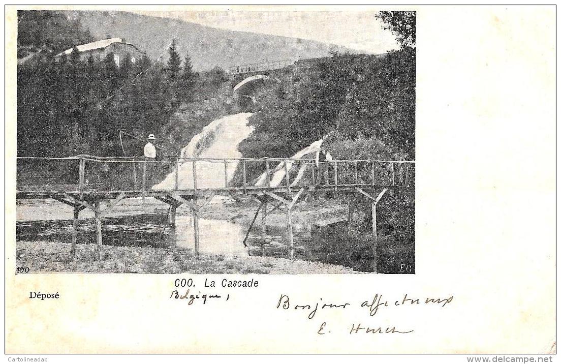 [DC2847] CPA - BELGIO - COO - LE CASCADE - Viaggiata 1903 - Old Postcard - Altri & Non Classificati