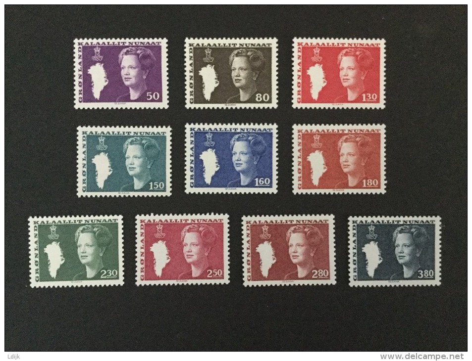 1980 Königin Margrethe II Mit Landkarte Michel 120-122 +126-127 + 134-135 + 141 + 155-156 **) - Unused Stamps