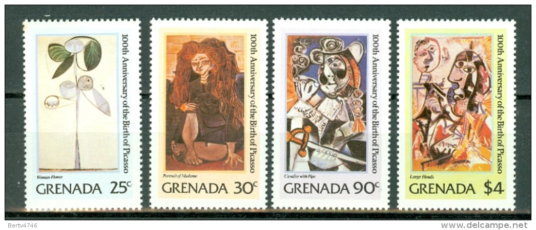 Grenada 1981 Yv 972/975**, Mi 1091/94**, Sc. 1046/49**, Pablo Picasso  MNH - Grenade (1974-...)