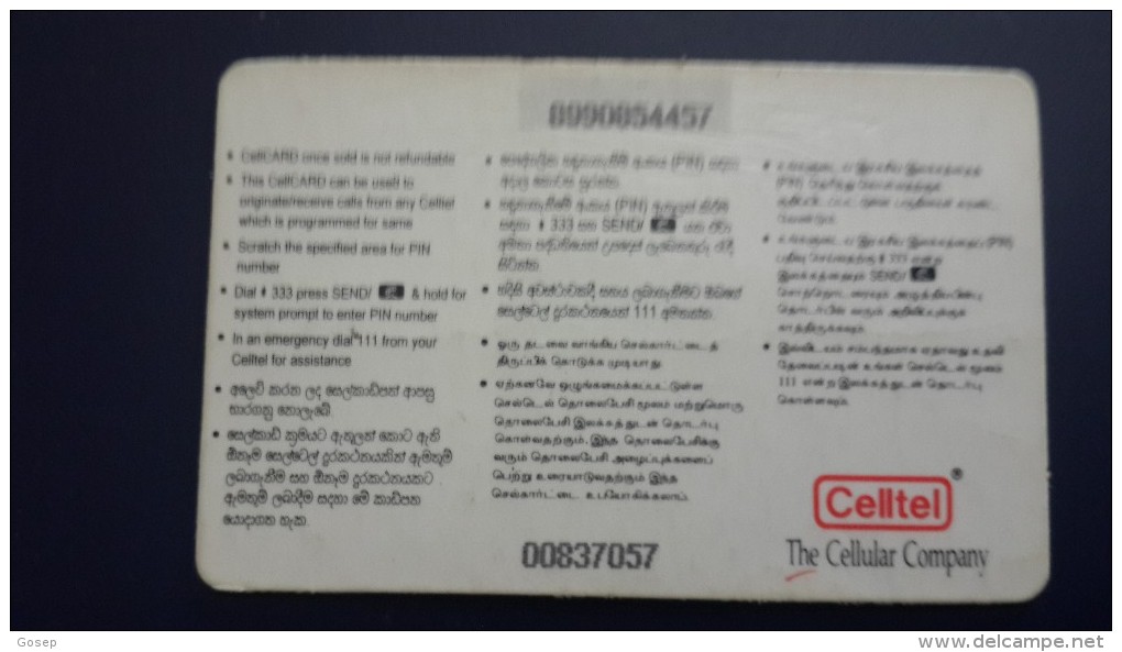 Sri Lanka-cell Card-(rs.350/-8990854457)-used Card+1card Prepiad Free - Sri Lanka (Ceylon)