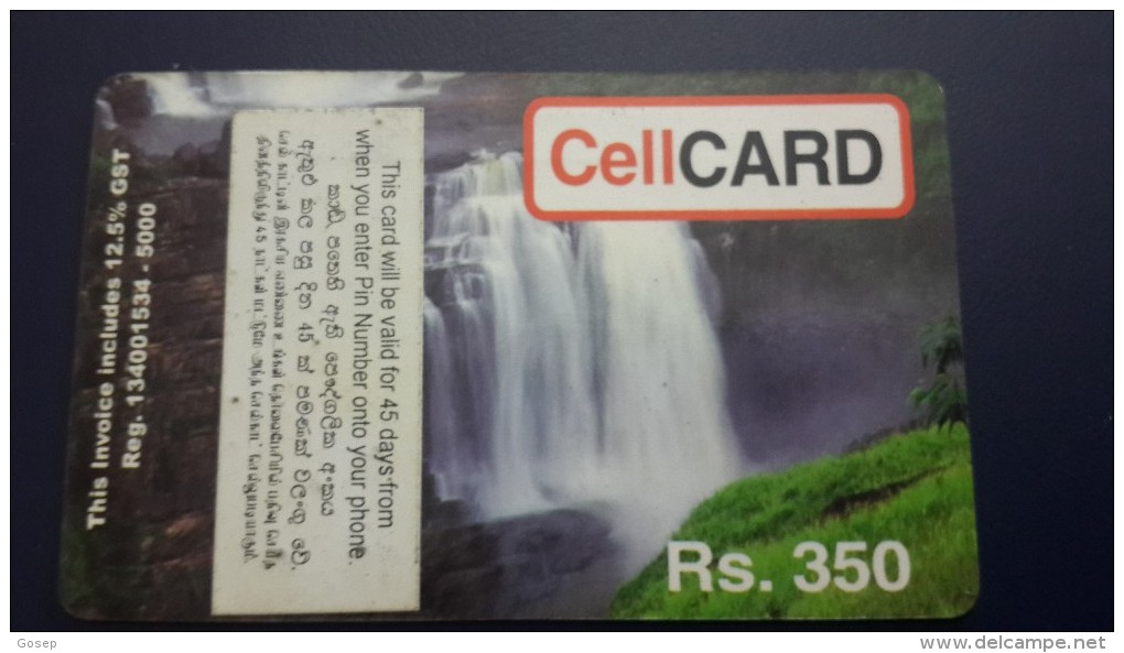 Sri Lanka-cell Card-(rs.350/-2310686206)- Used Card+1card Prepiad Free - Sri Lanka (Ceylon)