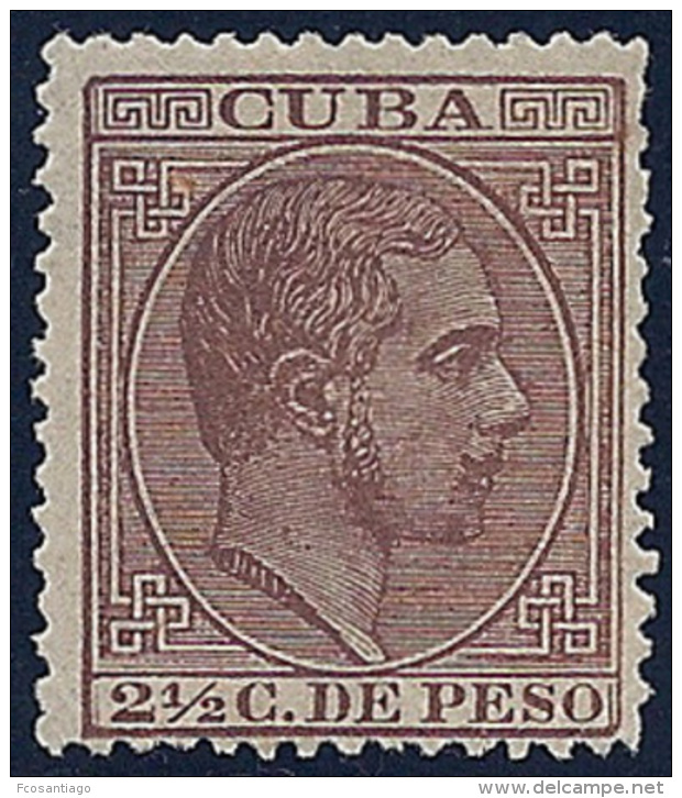 ESPAÑA/CUBA 1883/88 - Edifil #99 - MLH * - Cuba (1874-1898)