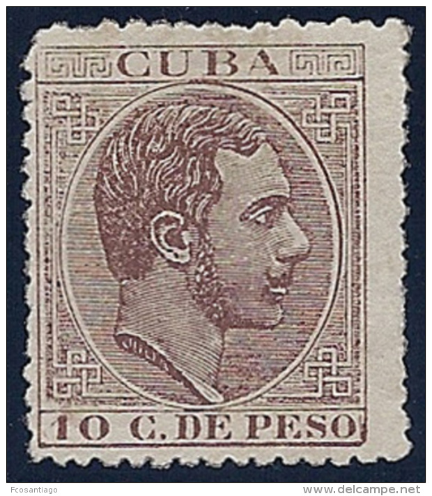 ESPAÑA- CUBA  1883/88- EDIFIL#102(*) - Cuba (1874-1898)