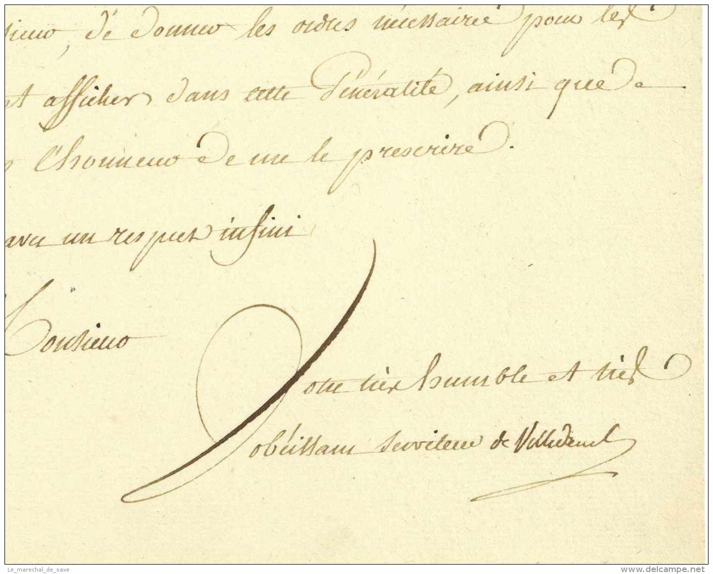 Pierre-Charles De VILLEDEUIL (1742-1828) - Controleur General Des Finances - Rouen 1786 Tolozan - Documents Historiques