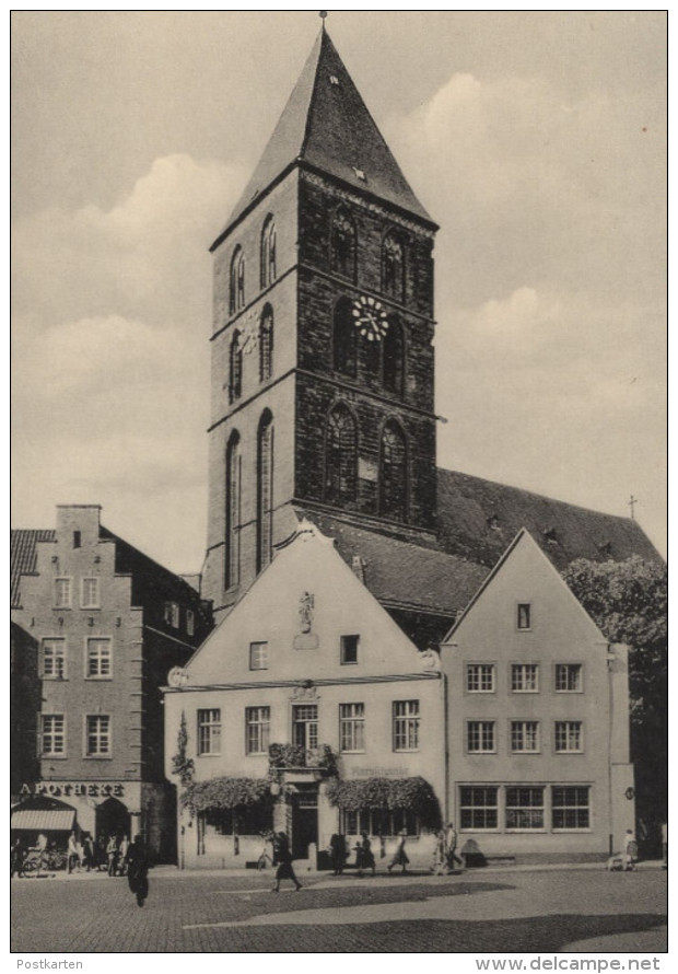 ALTE POSTKARTE RHEINE IN WESTFALEN BLICK AUF DIE PFARRKIRCHE Kirche Church Cpa Postcard Ansichtskarte AK - Rheine