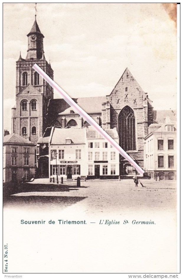 Souvenir De TIRLEMONT - L'Eglise Saint Germain -  Carte Circulée Vers Namur En 1903 - Tienen