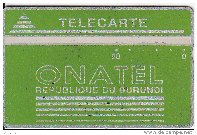 BURUNDI - Onatel Logo, Green 60 Units, CN : 711D, Tirage 5000, Used - Burundi