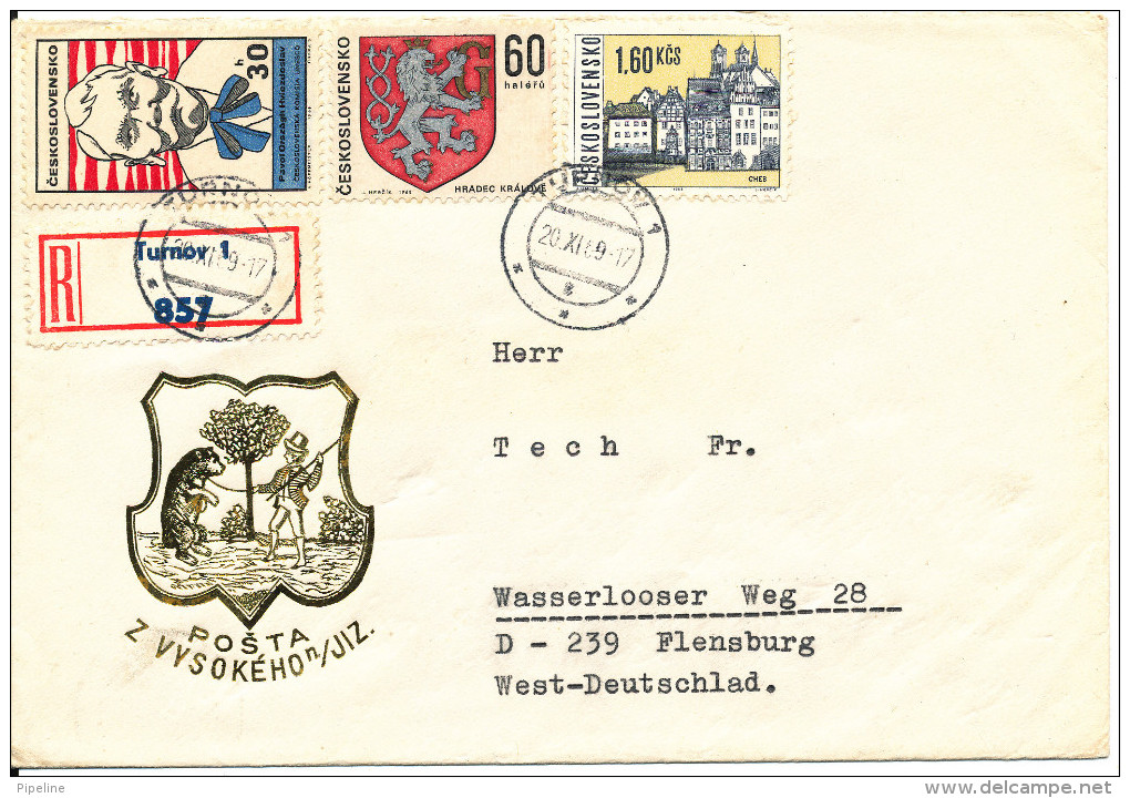 Czechoslovakia Cover Sent To Denmark 20-11-1969 Topic Stamps - Covers & Documents