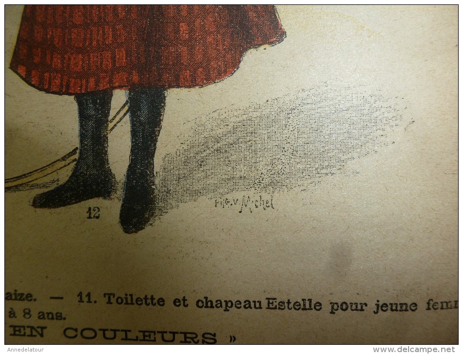 1901La MODE du Petit Journal    TOILETTES DE VILLE, (gravures couleurs dont V. Michel ) double-page et une