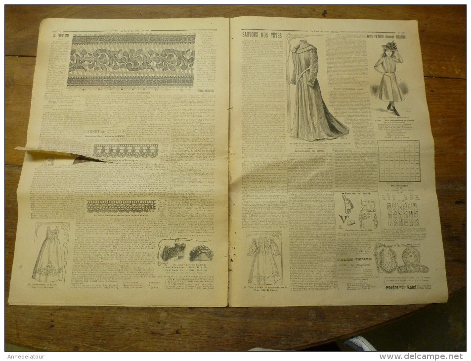 1901La MODE du Petit Journal    TOILETTES DE VILLE, (gravures couleurs dont V. Michel ) double-page et une
