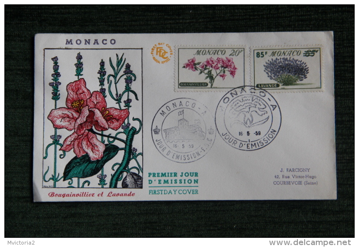 Enveloppe Timbrée - FDC - 1er Jour D´Emission - BOUGAINVILLIER Et LAVANDE - FDC