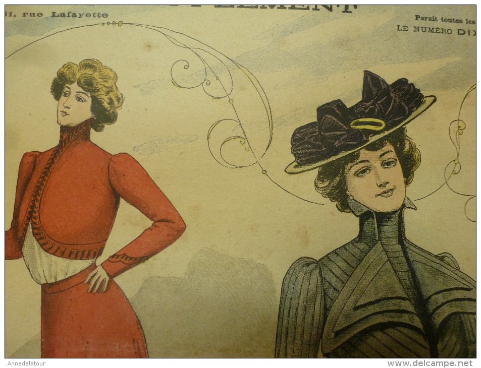 1901 La MODE Du Petit Journal    TOILETTES DE VILLE, (gravures Couleurs Dont V. Michel ) Double-page Et Une - 1900-1940