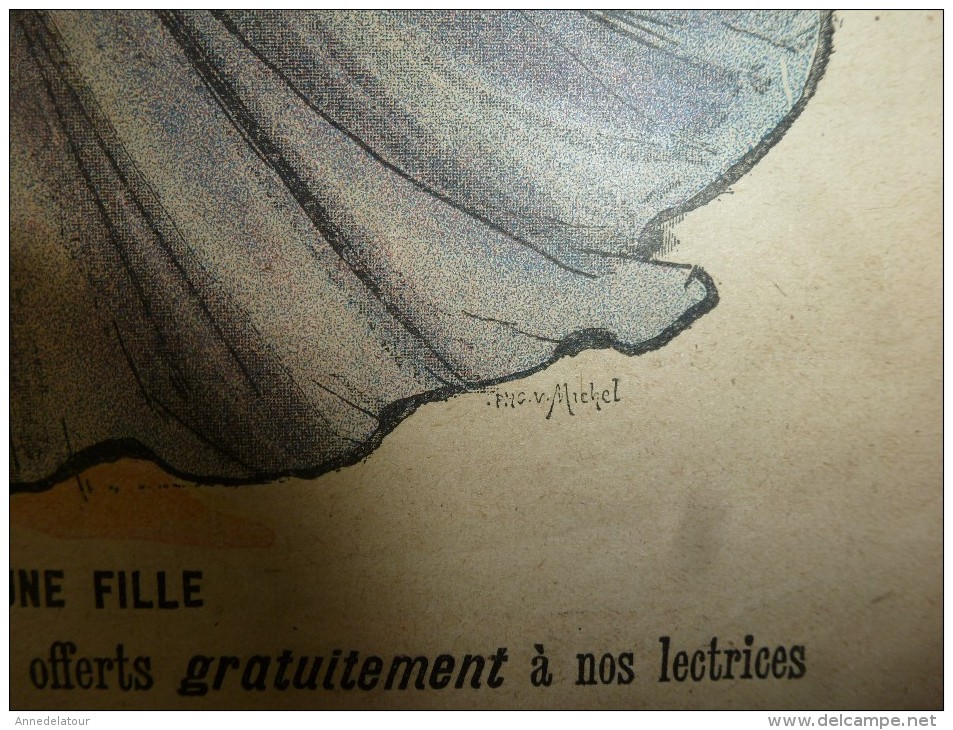 1901 La MODE Du Petit Journal ELEGANTE TOILETTE DE DEMI-DEUIL ,TOILETTE POUR JEUNE FILLE Grav Couleurs  D-page Et Une - 1900-1940