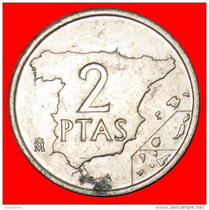 § MAP: SPAIN &#9733; 2 PESETAS 1982 MINT LUSTER! LOW START&#9733;NO RESERVE! Juan Carlos I (1975-2014) - 2 Pesetas