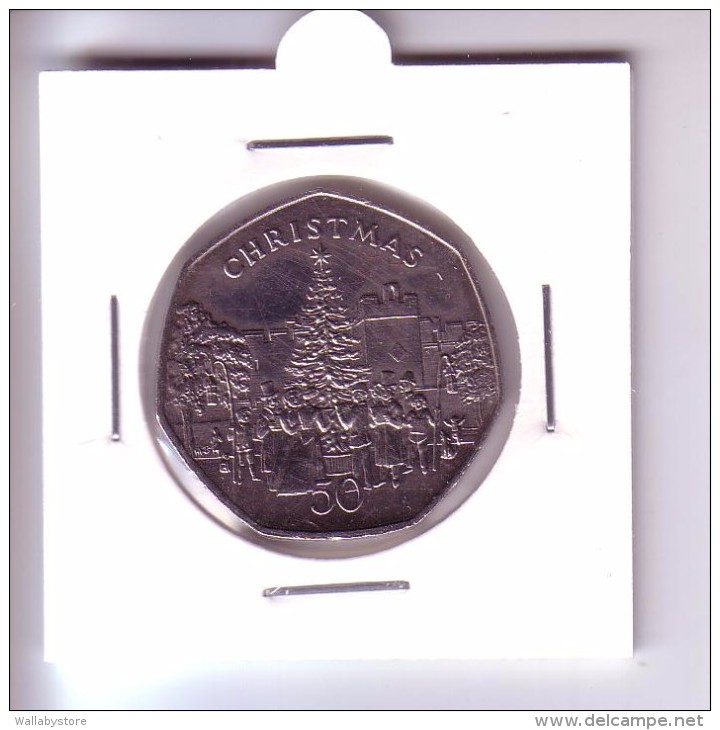 Isle Of Man 50 Pence - Christmas (1982) R! - Île De  Man