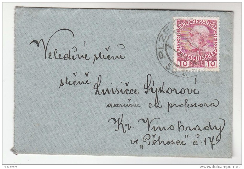 1908 Pilsen Czech AUSTRIA  Stamps COVER Plzen - Briefe U. Dokumente