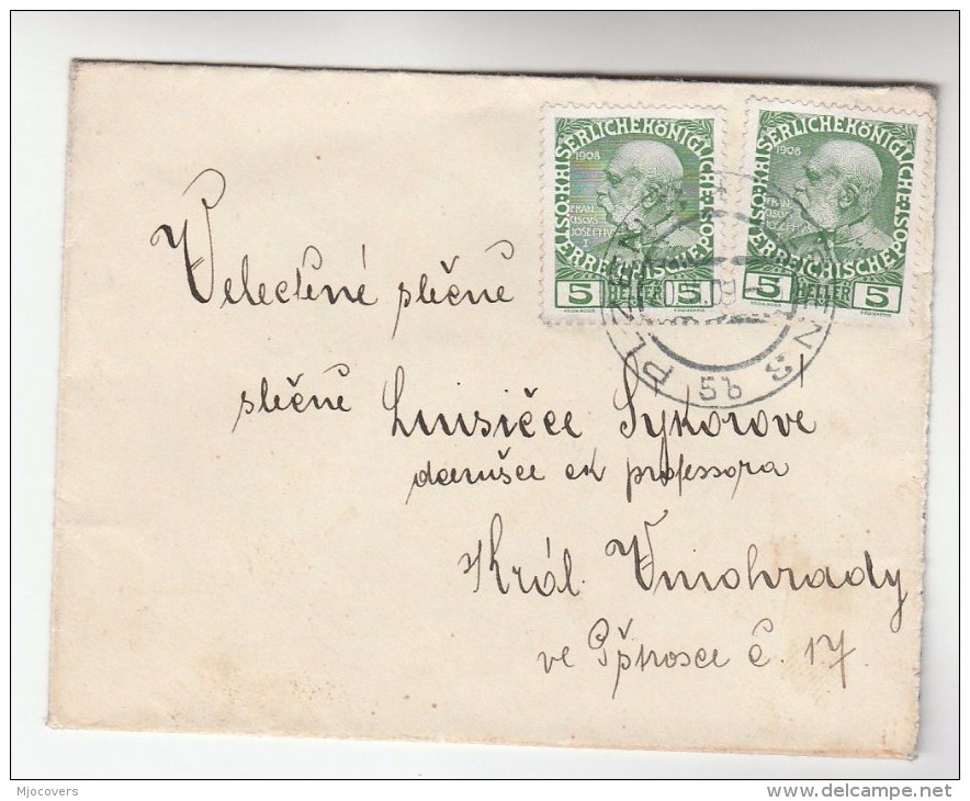 1909 Pilsen Czech AUSTRIA  Stamps COVER Plzen - Covers & Documents