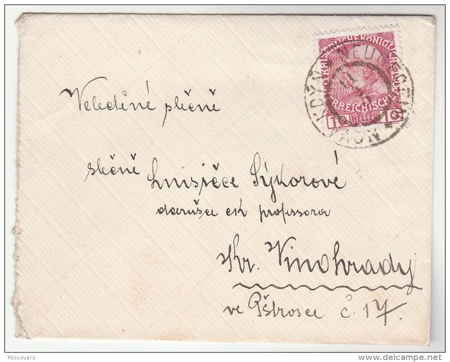 1911 Neugedein Kdyne Czech AUSTRIA  Stamps COVER - Covers & Documents