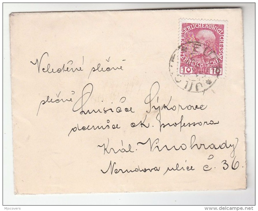 1910 Eulau Jilove Czech AUSTRIA  Stamps COVER - Covers & Documents