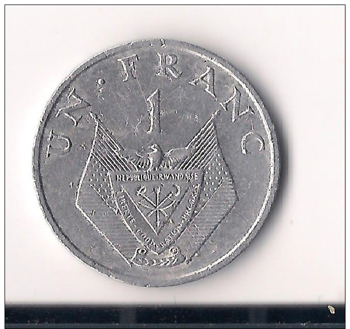 RWANDA 1 FRANC 1974 - Rwanda