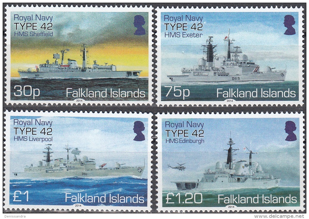 Falkland Islands 2014 Navires Du Royal Navy Neuf ** - Falkland