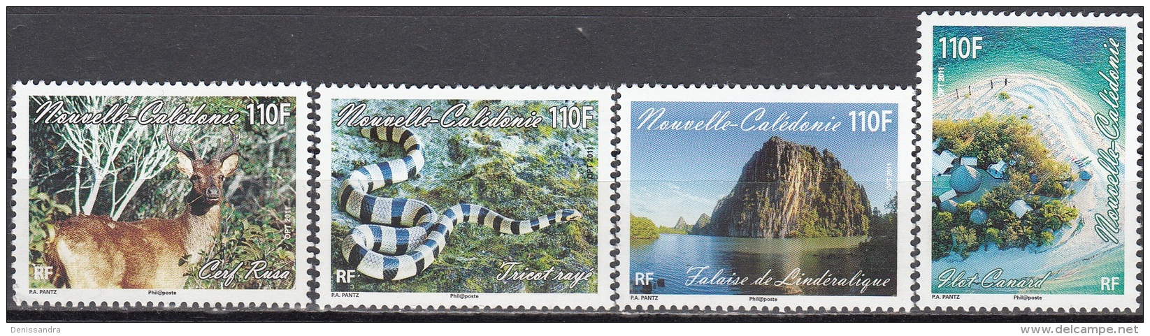 Nouvelle-Calédonie 2011 Yvert 1132 - 1135 Neuf ** Cote (2015) 10.00 Euro Paysages Et Animaux - Unused Stamps