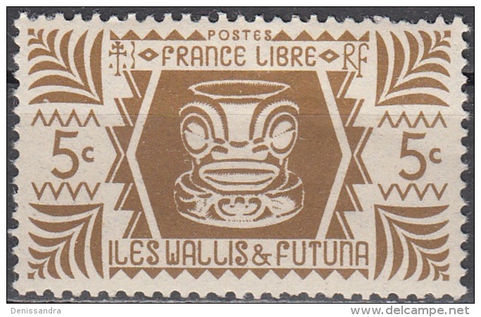 Wallis &amp; Futuna 1944 Yvert 133 Neuf ** Cote (2015) 0.25 Euro Art Indigène - Neufs