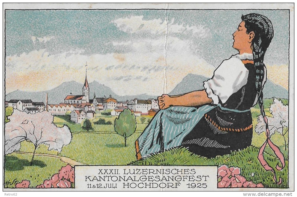 HOCHDORF &#8594; XXXII. Luzernisches Kantonalgesangsfest 11.& 12.07.1925 - Hochdorf