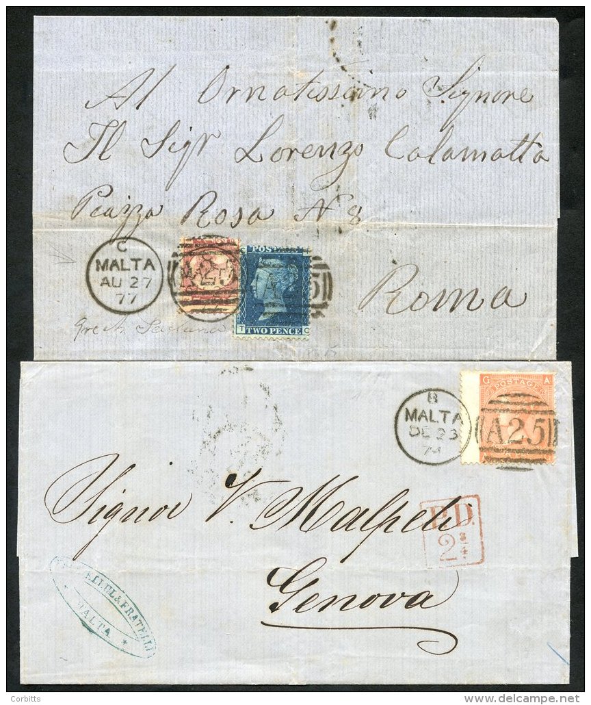1861 Small Cover To Scotland With GB 6d Lilac, Tied 'C' In Bars, Reverse B.P.O Constantinople In Red With St. Andrews C. - Autres & Non Classés