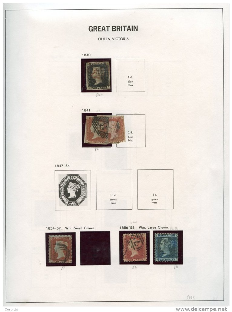 COLLECTION 1840-1993 M &amp; U Housed In A Davo Printed Album Incl. 1840 1d - Four Margined (faults), QV Surface Printed - Autres & Non Classés