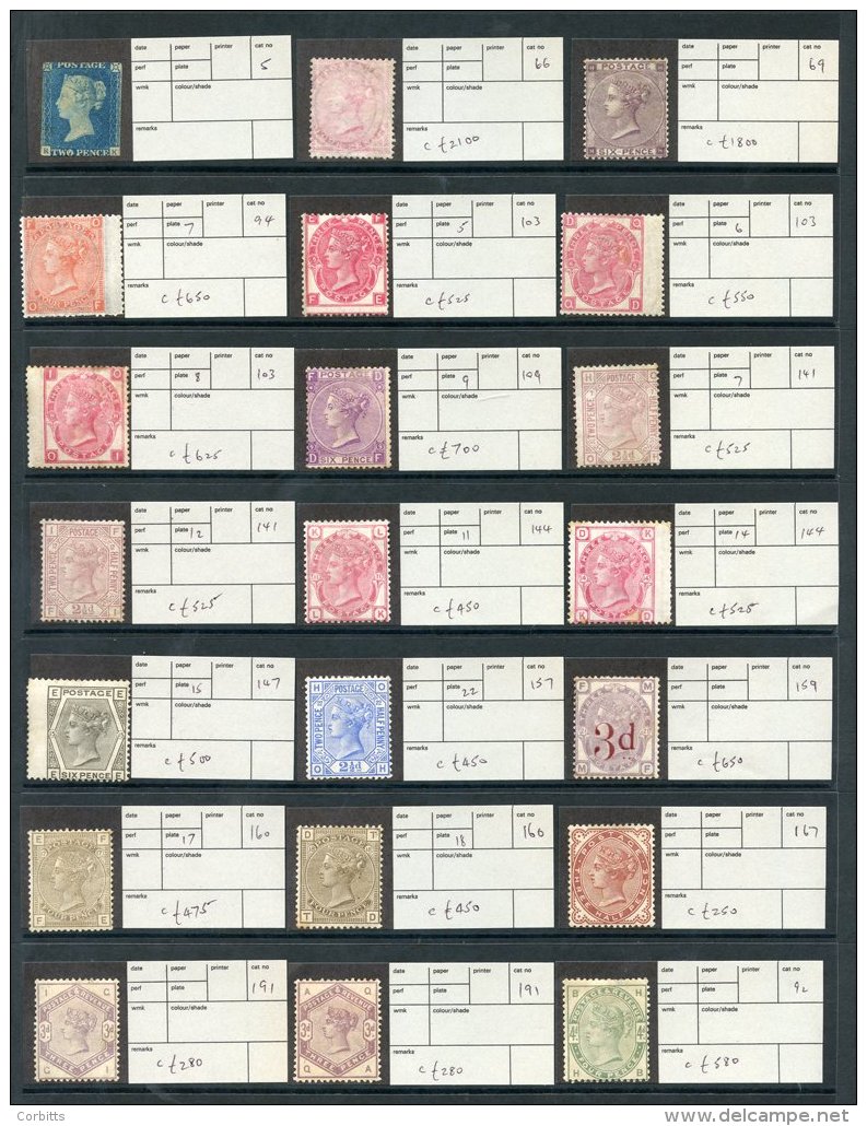 1840-1883 QV RANGE OF MAINLY SURFACE PRINTED STAMPS Either M Or Unused In Very Mixed Condition Comprising Of 1840 2d (on - Autres & Non Classés