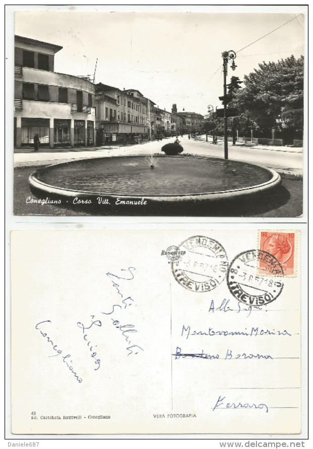 TREVISO (001) - CONEGLIANO Corso Vitt. Emanuele - FG/Vg 1957 - Treviso