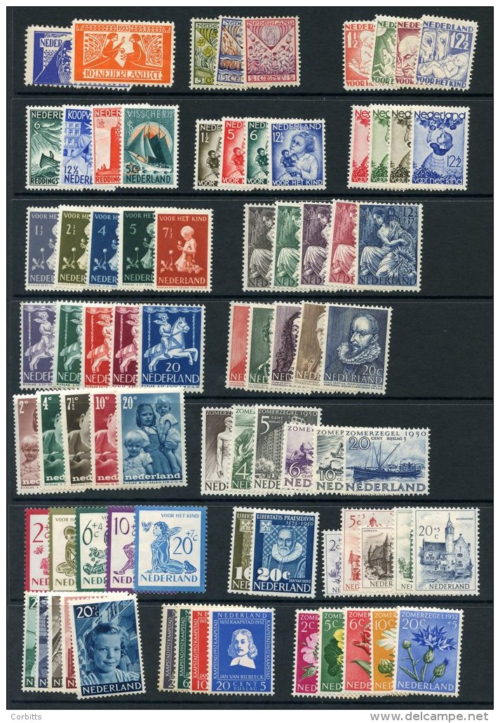 1923-59 Child Welfare Or Social Relief Fund Range Of 35 Complete M Sets, Odd UM, A Few Minor Tones Etc. Useful Range. (1 - Other & Unclassified