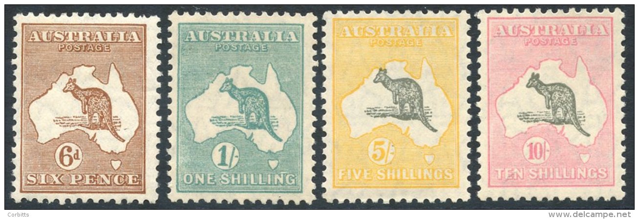 1929-30 6d, 1s, 5s &amp; 10s Roos, Fine M, SG.107, 109/112. (4) Cat. &pound;760 - Autres & Non Classés