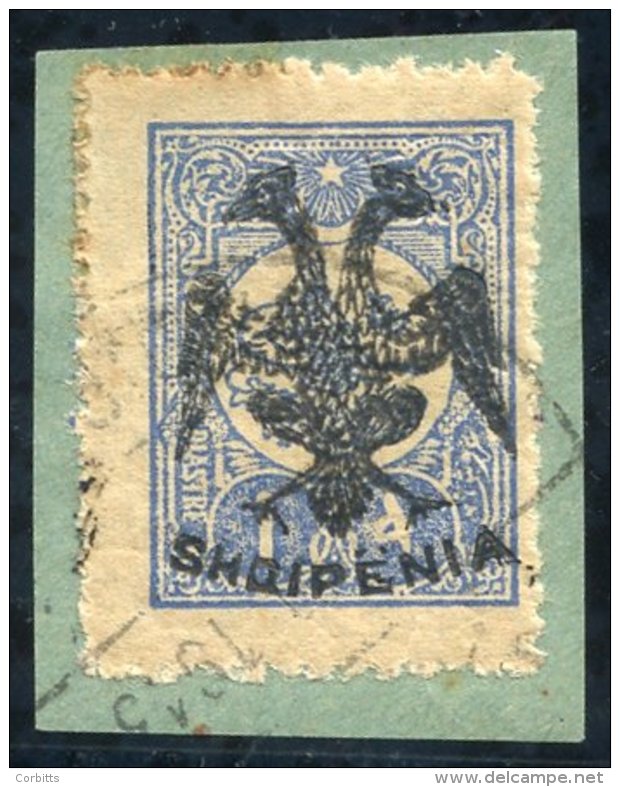 1913 1p Ultramarine, VFU On Piece, Mi.7, Guy Du Vachat Cert. 2009. (1) Cat. 250&euro; - Autres & Non Classés