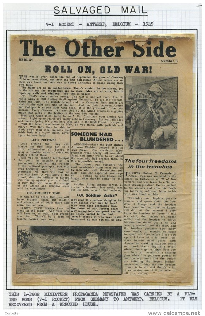 WORLD WAR II EPHEMERA - Daily Mail Transatlantic Edition Printed In USA From Microfilm Flown From England 1st Edition 1s - Autres & Non Classés