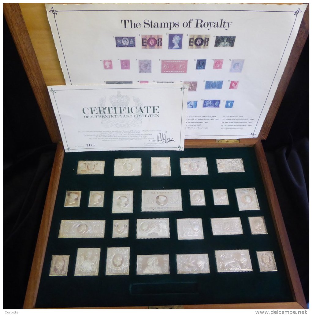 THE STAMPS OF ROYALTY COLLECTION OF 25, Different Great Britain Stamp Replicas In Hallmarked Sterling Silver Incl. The P - Autres & Non Classés