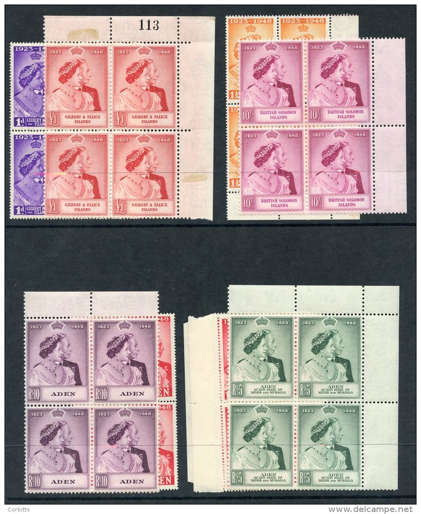 1948 Silver Wedding Range Of Sets, Odd Values, Blocks Etc. Incl. FU (Cat. &pound;2486), UM (Cat. &pound;2800), M (Cat. & - Autres & Non Classés