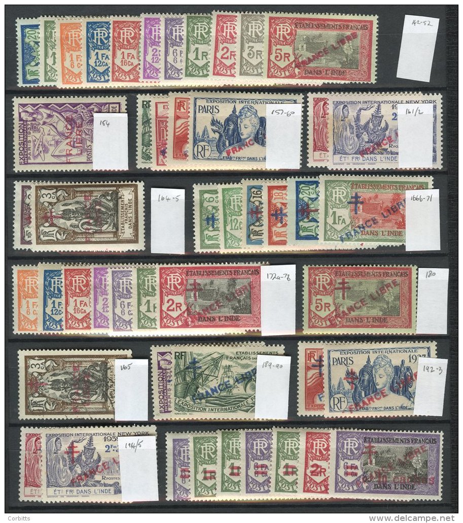 FRENCH COLONIES Ranges Incl. General Issues (29), Algeria 1930 Centenary Set M (13), Fezzan &amp; Ghadames (40) Three Se - Sonstige & Ohne Zuordnung