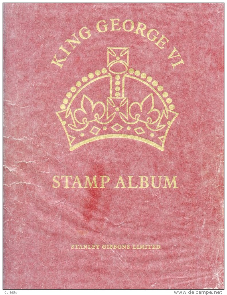 KGVI The Printed Album Containing A Few Remaindered Stamps, Leaving Hinge Marks Where The Others Have Been Removed. - Autres & Non Classés